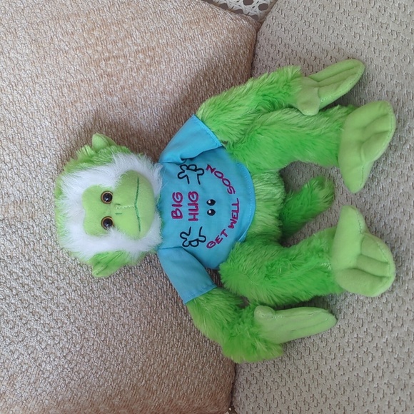 Fiesta Plush Get Well Soon Hanging Monkey Green - Picture 6 of 14